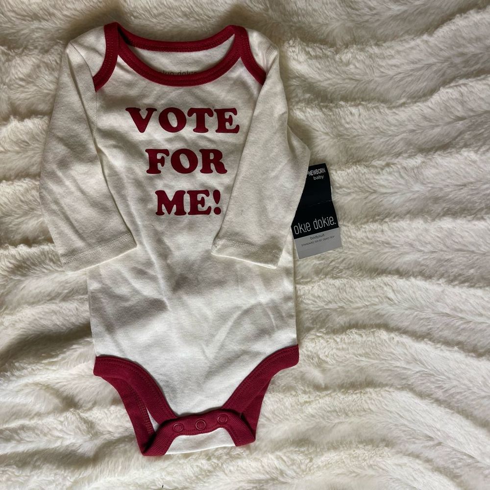 NEWBORN vote for me napoleon dynamite baby bodysuit one piece NWT
